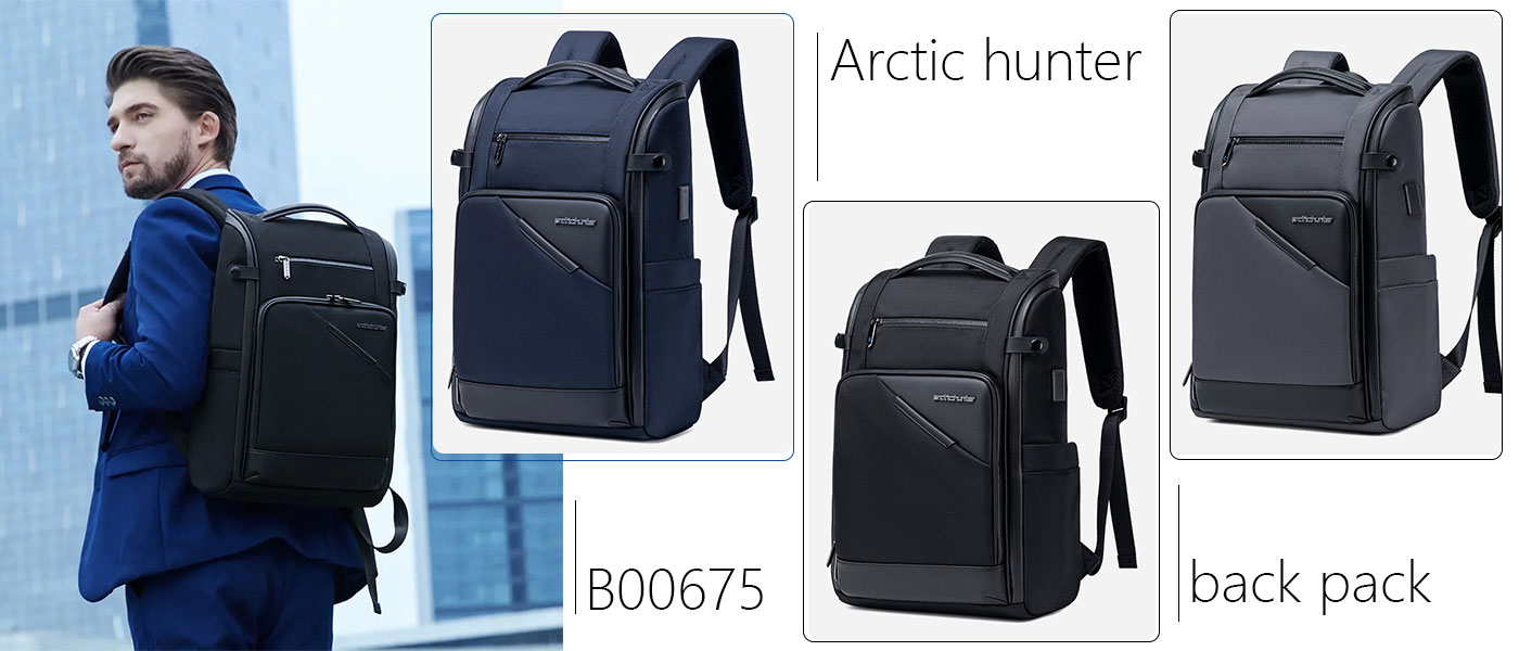 کوله پشتی آرکتیک هانتر مدل Arctic hunter B00675 مناسب لپ تاپ 15.6 اینچی